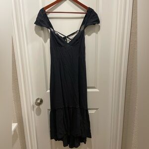 BLACK LINEN URBAN OUTFITTERS DRESS